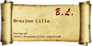 Brezina Lilla névjegykártya